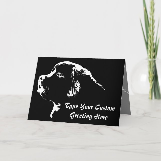 Tarjeta de encargo del perro de Terranova de la (Anverso)