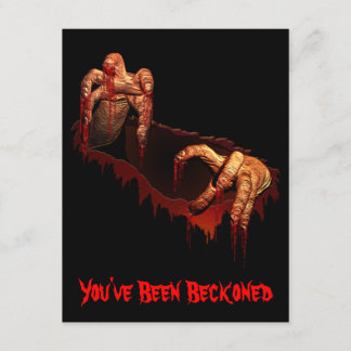 Tarjeta de encargo del zombi de Halloween de la