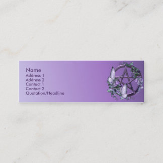 Tarjeta de encargo Wiccan del Pentagram floral