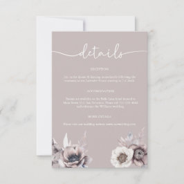 Tarjeta de Encerramiento de Boda con Detalles Boho
