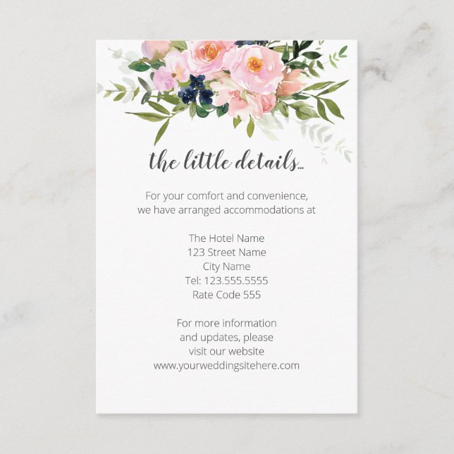 Tarjeta de Encerramiento de Información o Detalles (Anverso)