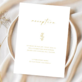 Tarjeta de Encerramiento de Recepción de Boda Simp