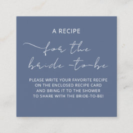 Tarjeta de Encerramiento "UNA RECETA" para la duch