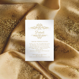 Tarjeta de Encierre de Boda de Marco Dorado de Luj