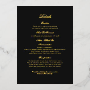 Tarjeta de Enclosure con Detalles de Lámina Dorada
