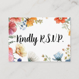 Tarjeta de Enclosure de Flores Silvestres de Amor 