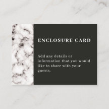 Tarjeta de Enclosure de Mármol y Negro
