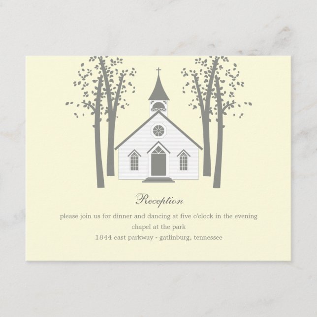 Tarjeta de Enclosure de Recepción de Boda de Capil (Anverso)