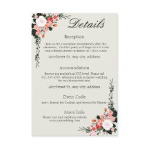 Tarjeta de Enclosure floral rosado y blanco hermos