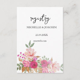 Tarjeta de Enclusura de Arte de Acuarela Floral El