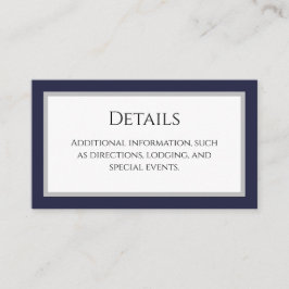 Tarjeta de Enclusura de Detalles de Azul Marino Cl