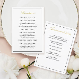 Tarjeta de Enclusura de Letra Dorada Elegante Gran