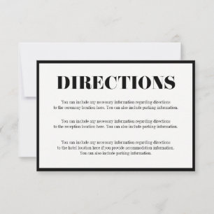 Tarjeta de Enclusura Mr y Mrs Modern Bold Directio