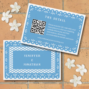 TARJETA DE ENCUBRIMIENTO DE PICADO DE PAPEL AZUL M