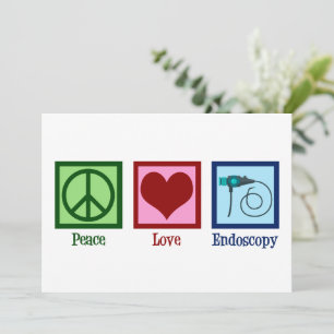 Tarjeta de endoscopia de amor por la paz