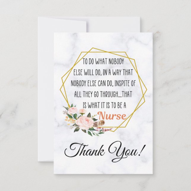 Tarjeta de enfermera - Día de la enfermera - Tarje (Anverso)