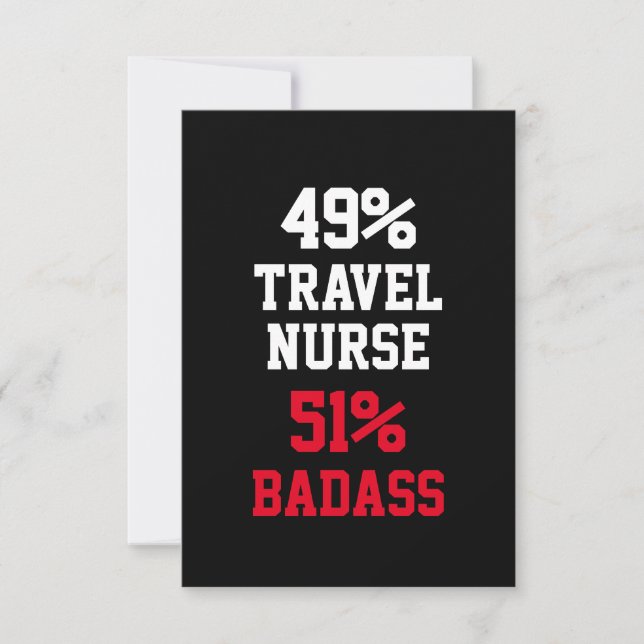 Tarjeta de enfermera viajera malvada (Anverso)