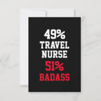 Tarjeta de enfermera viajera malvada