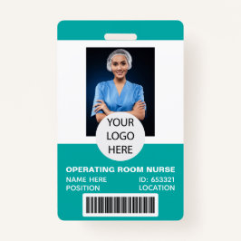 Tarjeta de enfermería de la sala de operaciones mé