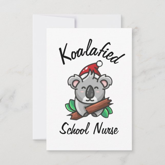 Tarjeta de enfermería escolar Koalafied (Anverso)