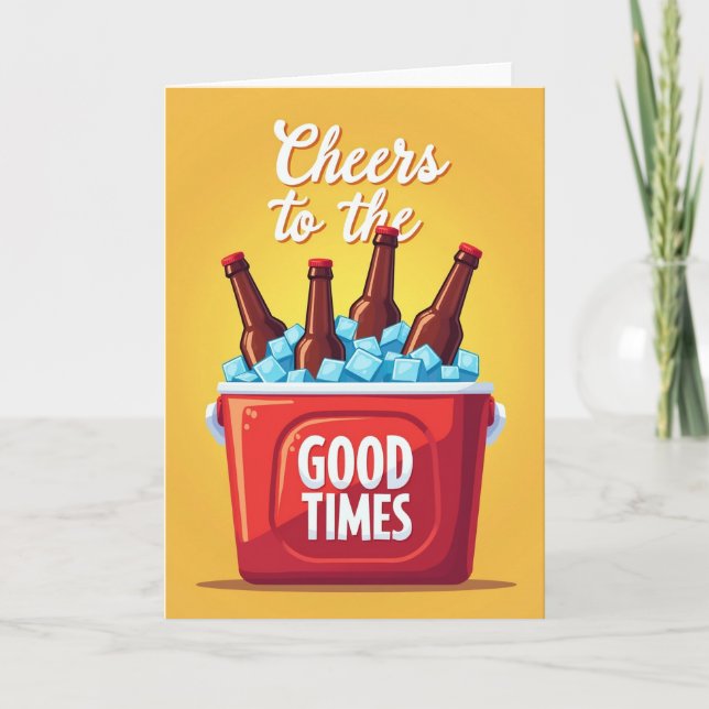 Tarjeta de enfriador de cumpleaños Cheers (Anverso)