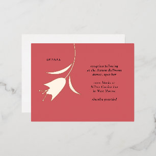 TARJETA DE ENLACE DE BODA DE TULIP DE RELIEVE META