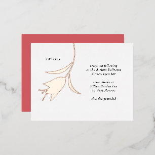 TARJETA DE ENLACE DE BODA DE TULIP DE RELIEVE META