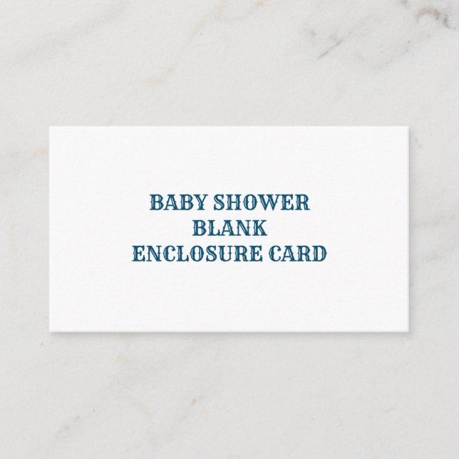 TARJETA DE ENLACE EN BLANCO DE Baby Shower (Anverso)