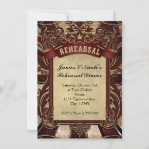 Tarjeta de ensayo de Boda de circo de carnaval de
