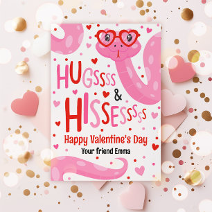 Tarjeta De Enseñanza De San Valentín De Abrazos Y