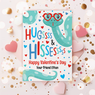 Tarjeta De Enseñanza De San Valentín De Abrazos Y