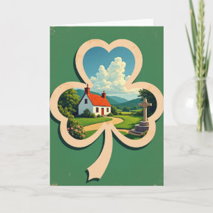Tarjeta de ensueño de cabaña irlandesa