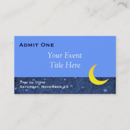 Tarjeta de Entrada a Evento Personalizado Luna y E