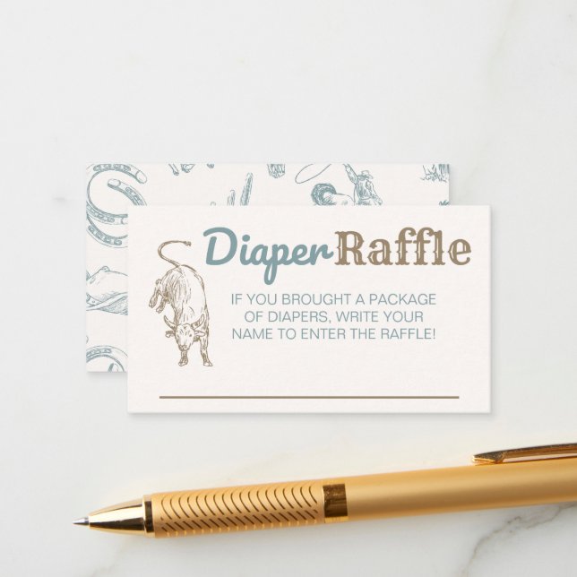 Tarjeta de entrada de entrada para Cowboy Diaper R (Anverso/Reverso In Situ)