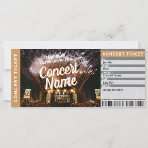 Tarjeta de Entrada de Evento de Música Regalo de C