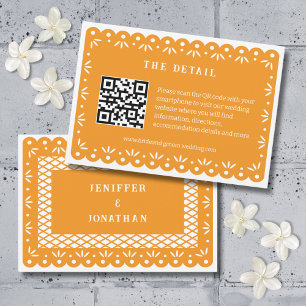 TARJETA DE ENTRADA DE LA PAPEL PICADO DE naranja M