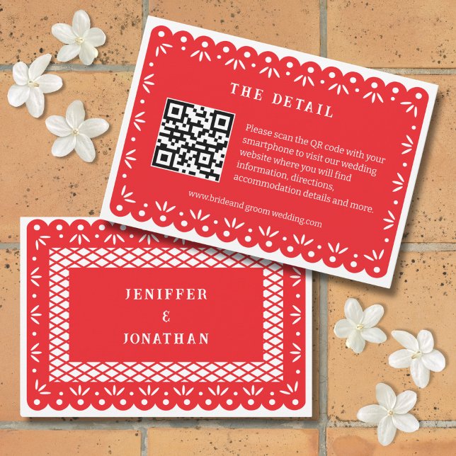 TARJETA DE ENTRADA DE PICADO DE PAPEL MEXICANO ROJ (Subido por el creador)