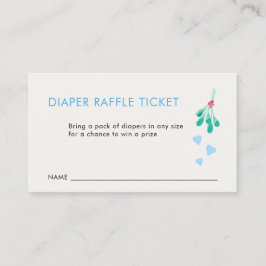 Tarjeta de entrada Mistletoe Diaper Raffle