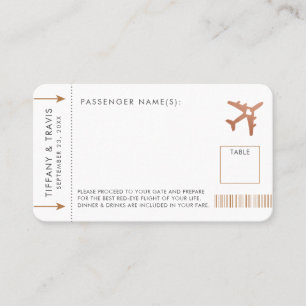 Tarjeta de entrada para aerolíneas de copo