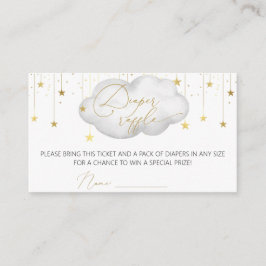 Tarjeta de entrada para pañales Raffle, luna y est