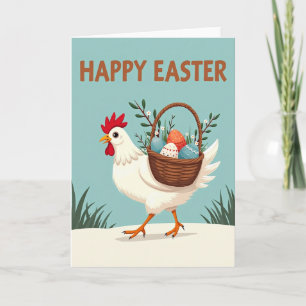 Tarjeta de entrega de aves en primavera