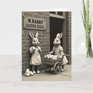 Tarjeta de entrega de conejitos de primavera