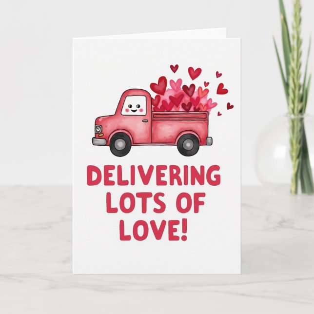 Tarjeta de entrega de corazones del día de San Val (Anverso)