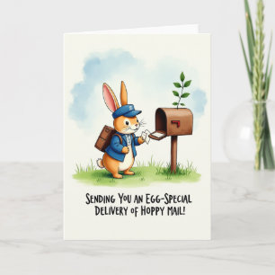 Tarjeta de entrega de correo feliz