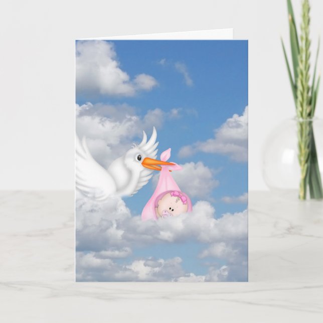 Tarjeta de entrega de la chica bebé (Anverso)