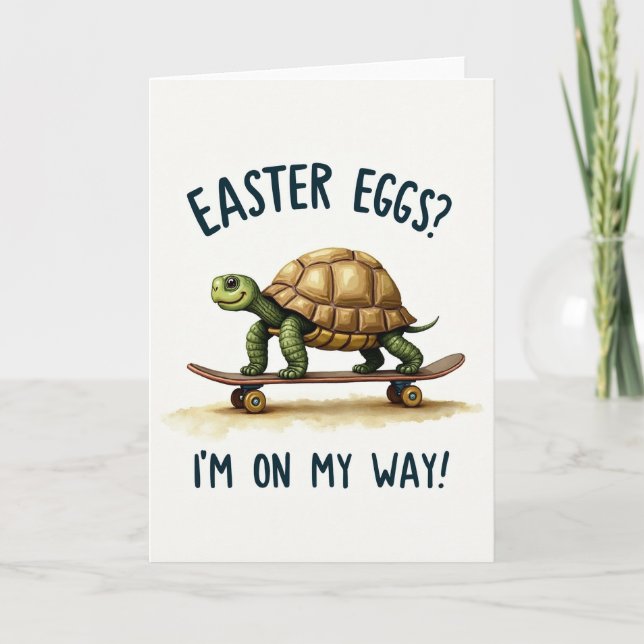 Tarjeta de entrega de tortuga de Pascua (Anverso)