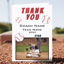 Tarjeta de entrenador de béisbol