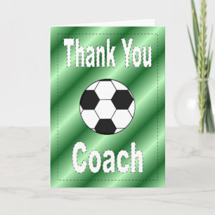 Tarjeta de entrenador de fútbol de agradecimiento