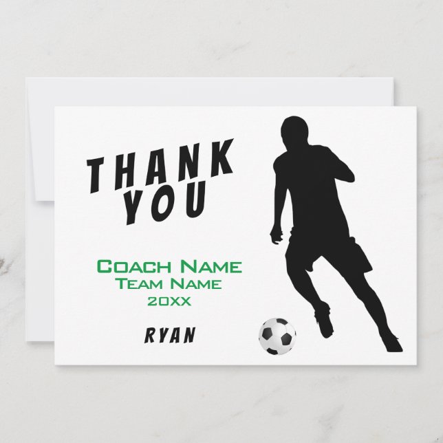 Tarjeta de entrenador de fútbol Green (Anverso)