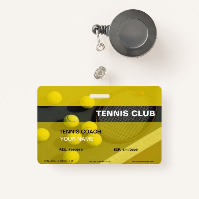 Tarjeta de entrenador de tenis (Anverso retráctil)